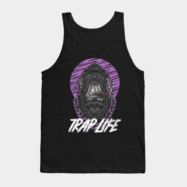 Trap Life / Urban Streetwear / Chillin Monkey Tank Top by Redboy